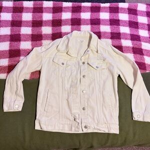 PacSun Distressed White Denim Jacket